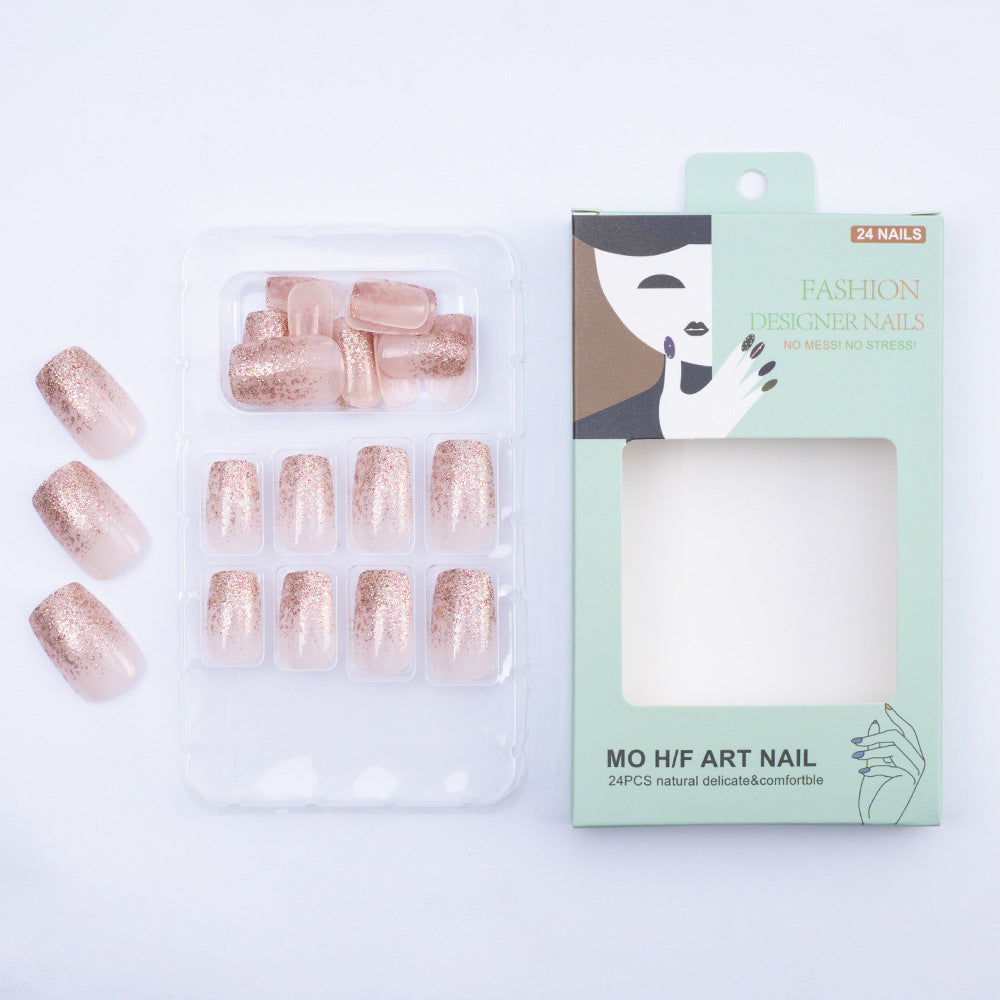Glittering artificial nails with delicate gradient Stornfield