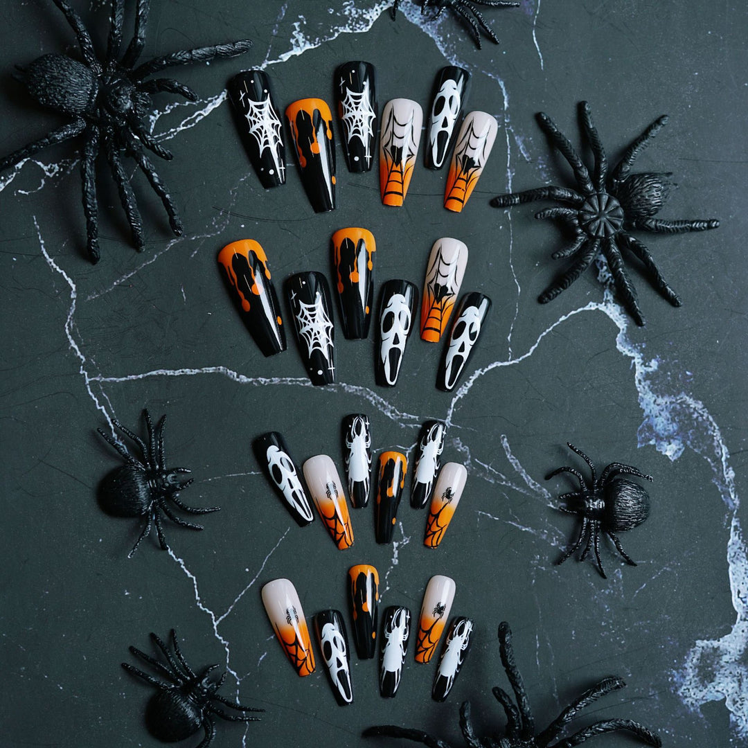 Halloween-Themed Artistic Press-On Nails Stornfield