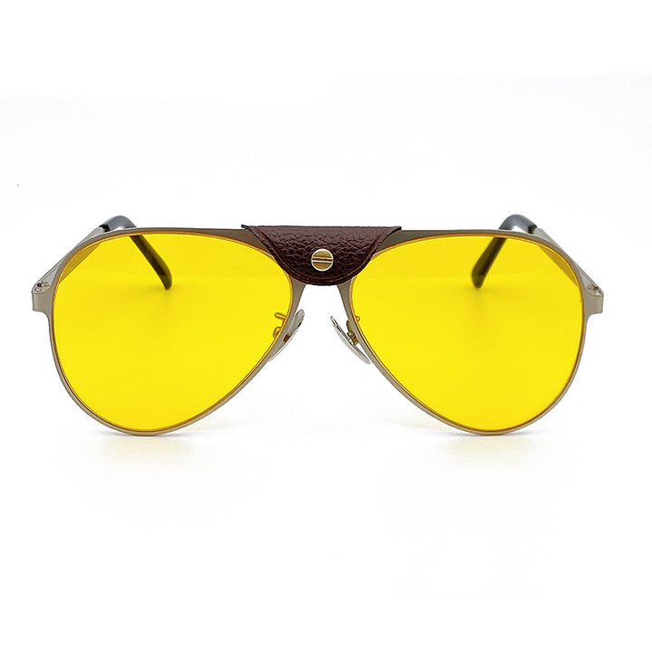 Retro Pilot Sunglasses with Blue Tinted Lenses Stornfield