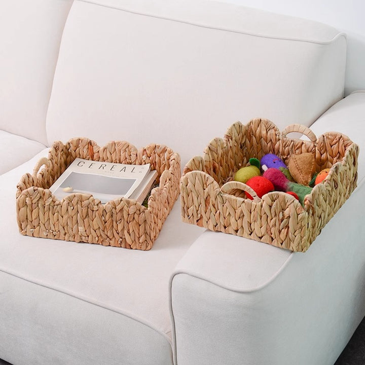 Decorative Storage Basket Made of Woven Natural Material Stornfield