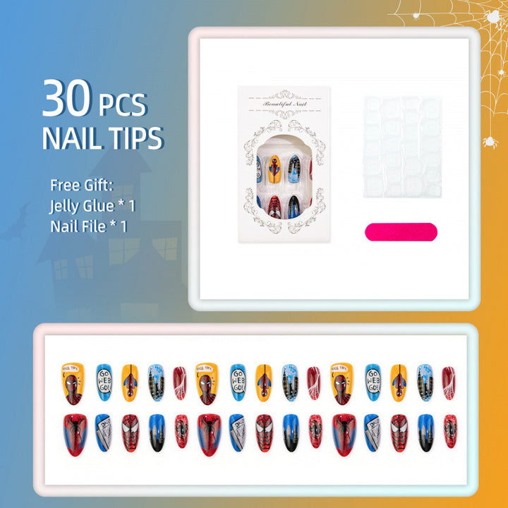 Themed Superhero Press-On Nail Art Set