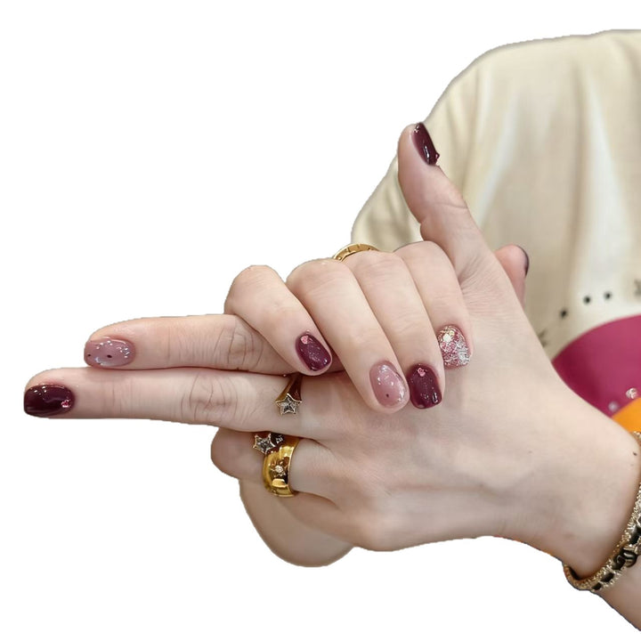 Artistic Glitter Nail Enhancements