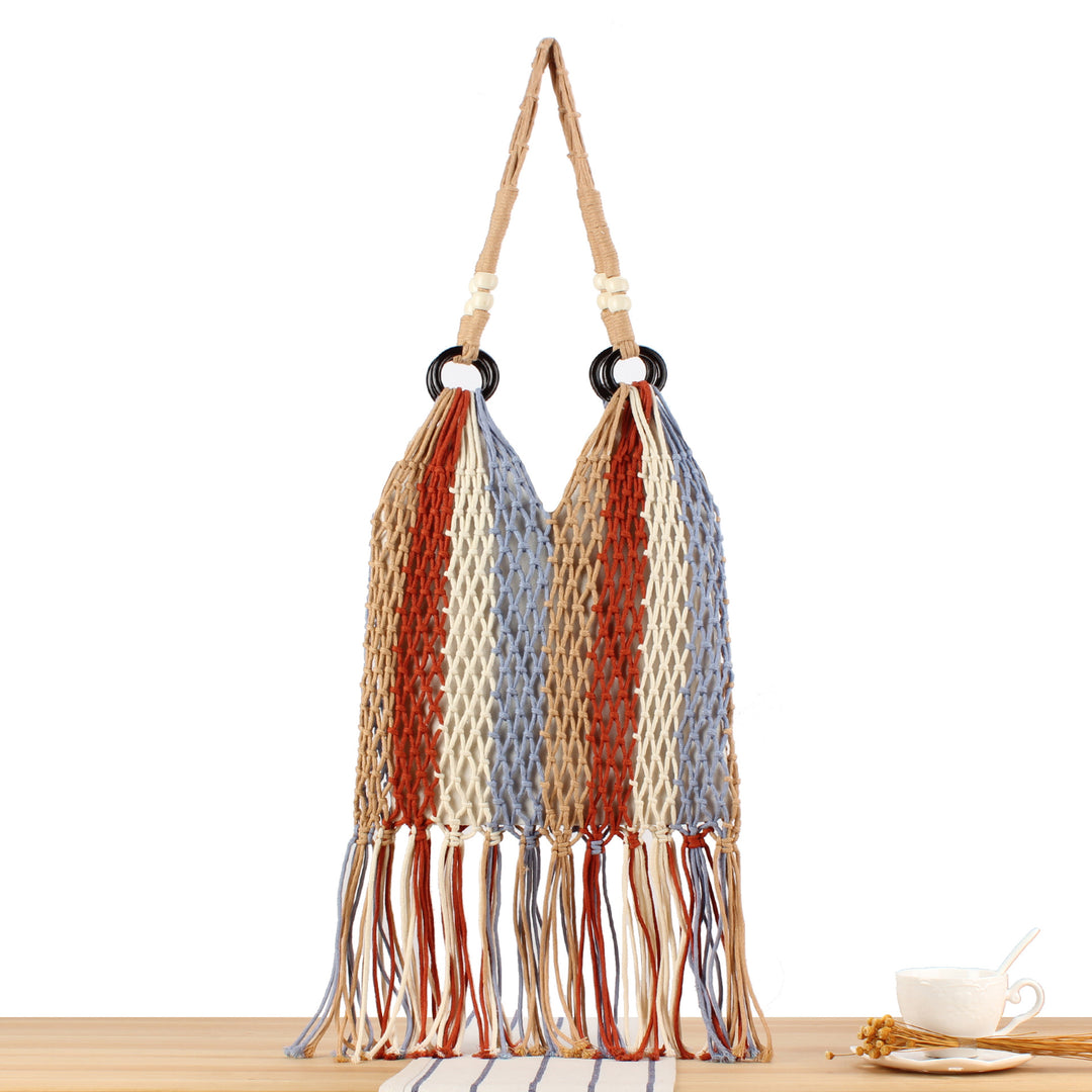 Net shopper with fringe accents Stornfield