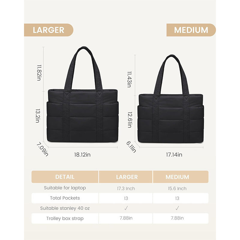 Padded tote bag with practical exterior pockets Stornfield