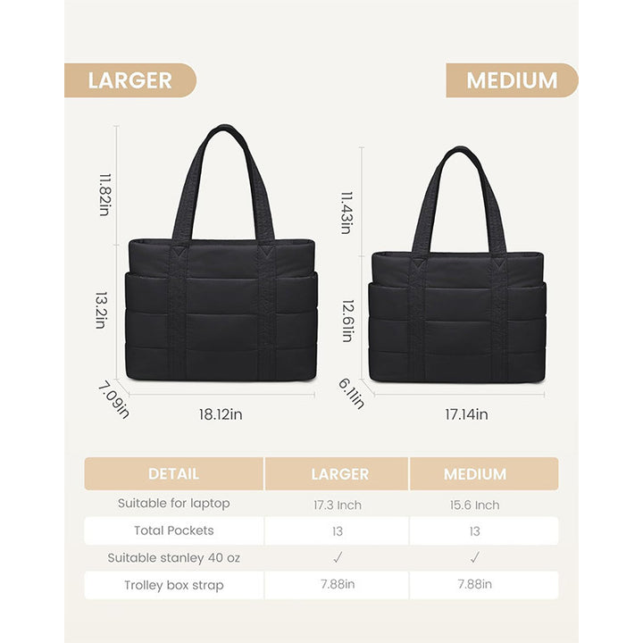 Padded tote bag with practical exterior pockets Stornfield