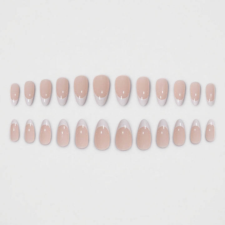 Elegant French Tip Press-On Nail Set Stornfield