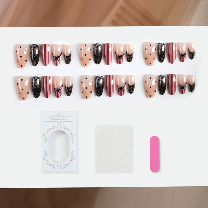Artificial nail set with stylish 3D accents Stornfield