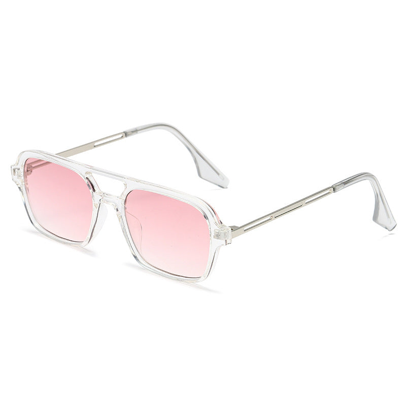 Women's trendy square sunglasses with transparent frame and gentle lenses Stornfield