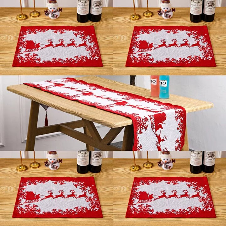 Festive tablecloth with Christmas tree motif Stornfield