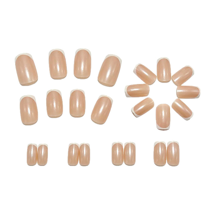 Elegant Artificial Nails with Classic French Manicure Design Stornfield