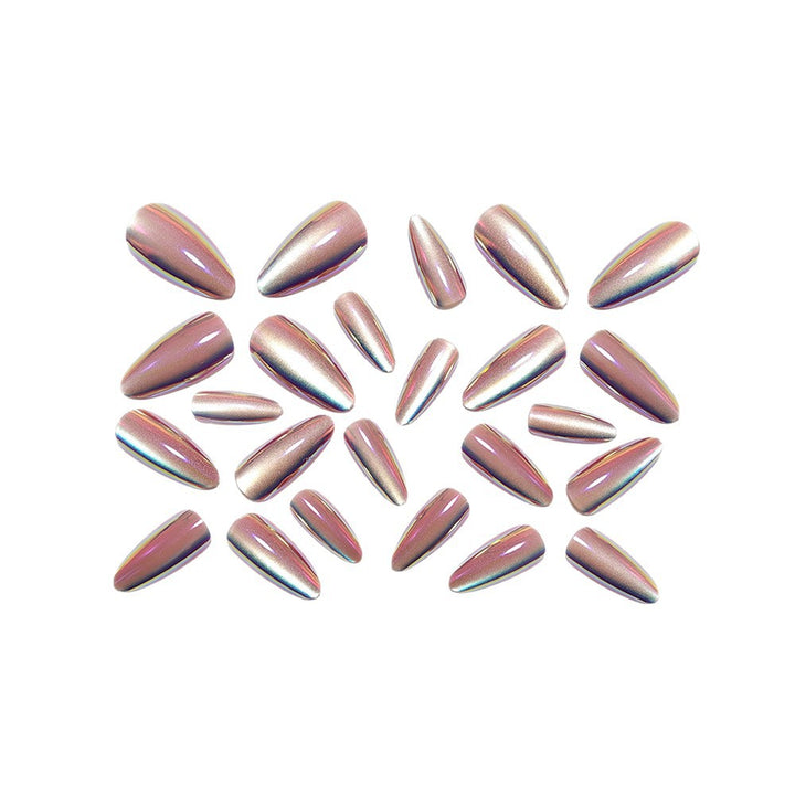 Artificial nails with holographic effect and elegant finish Stornfield