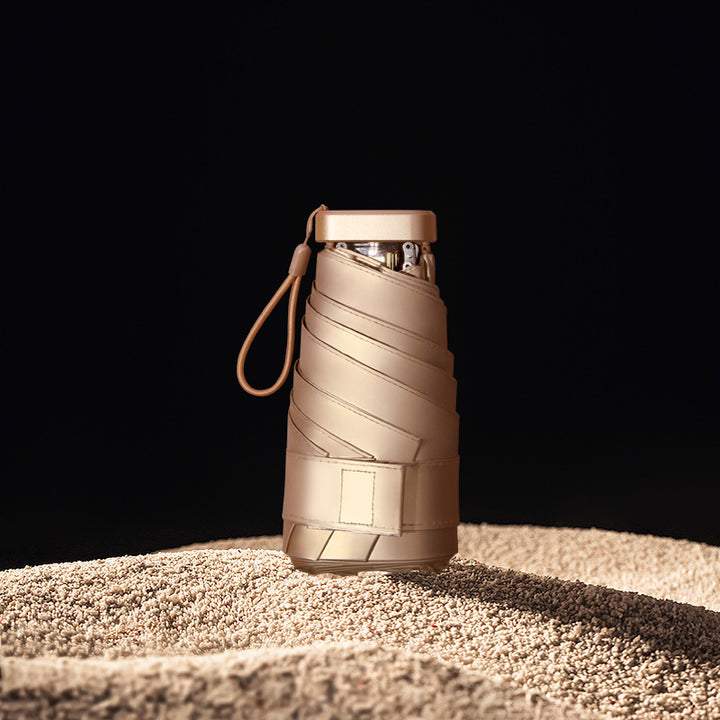 Women's practical and elegant folding umbrella with integrated drinking bottle Stornfield