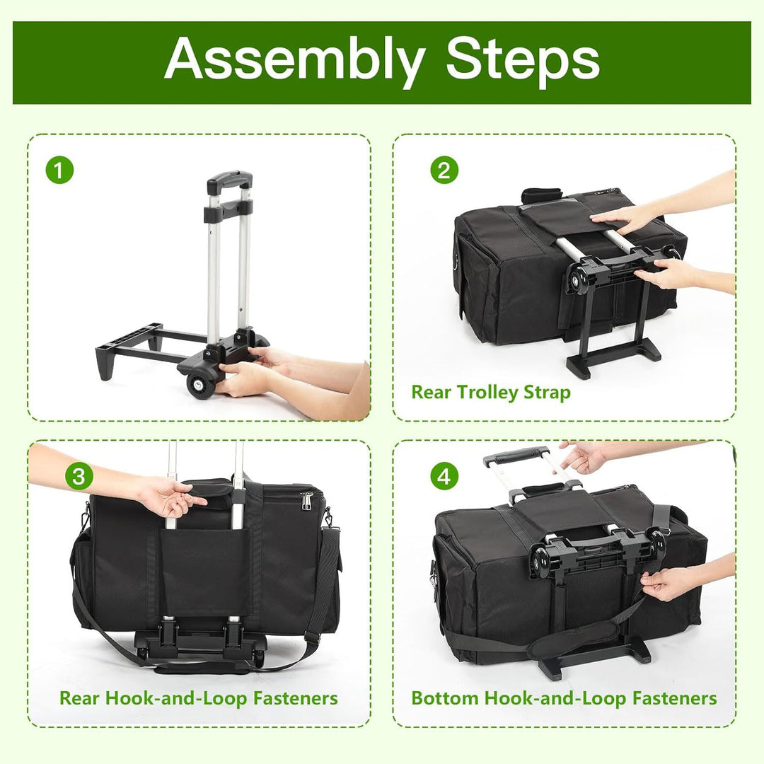 Multifunctional storage bag with wheels and organizer Stornfield