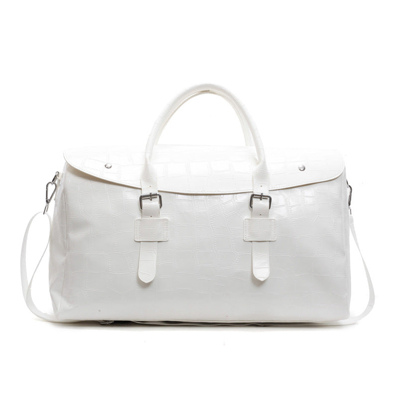 Crocodile Texture Luxury Travel Duffle Bag Stornfield