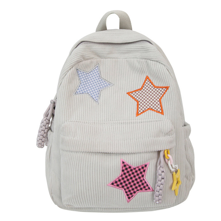 Casual Star-Embellished School Backpack Stornfield