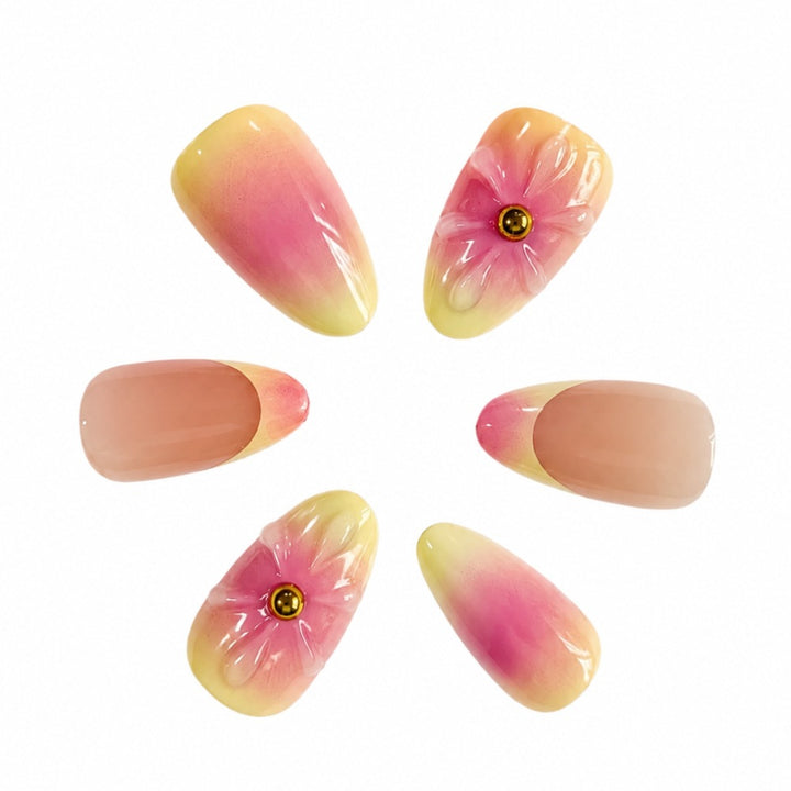 Artistic Floral Press-On Nail Set Stornfield 1787395270