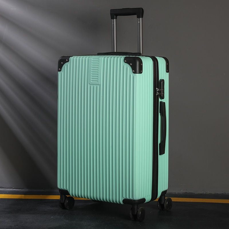 Hard shell suitcase with 360-degree wheel system and integrated safety feature Stornfield