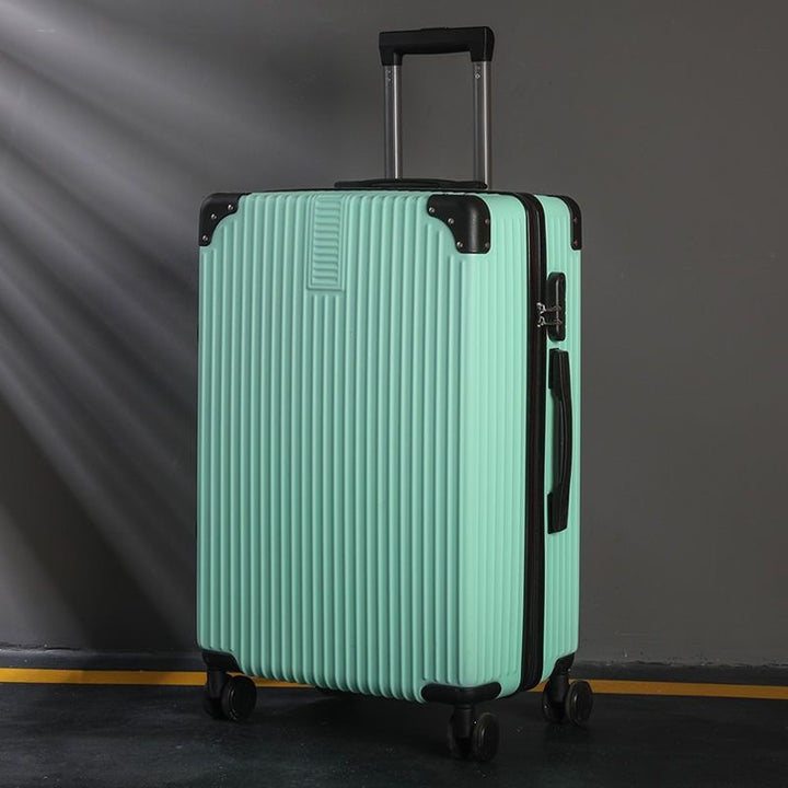 Hard shell suitcase with 360-degree wheel system and integrated safety feature Stornfield