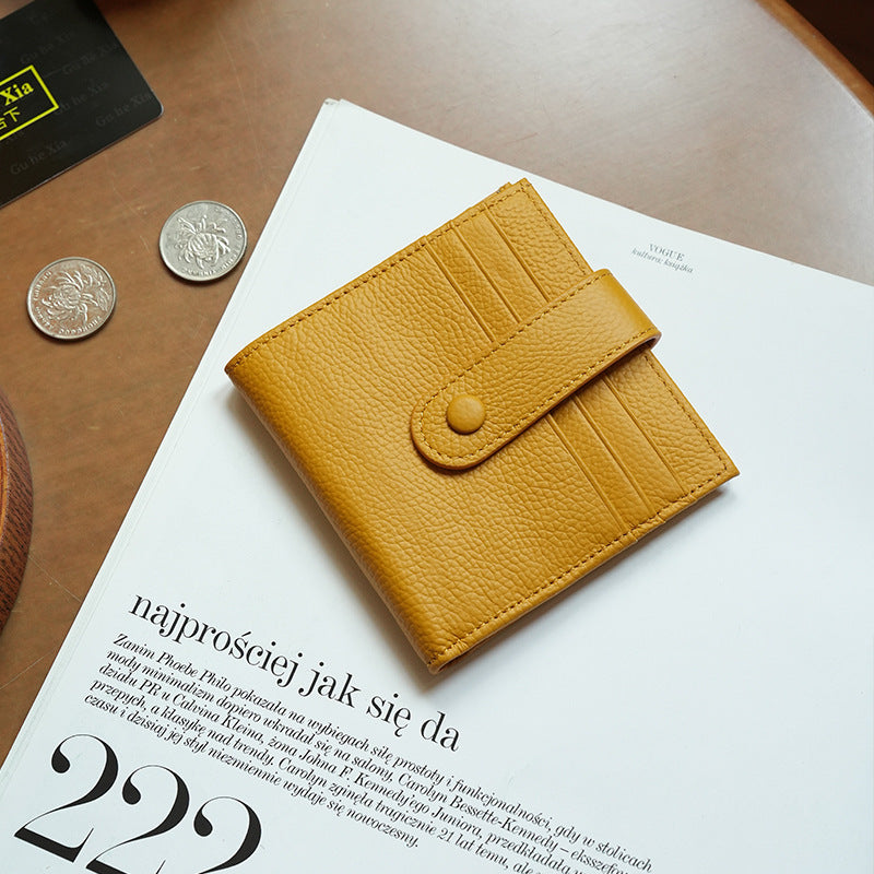 Textured Leather Bi-Fold Wallet