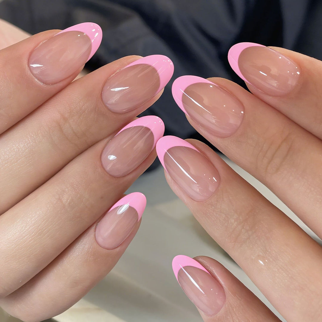 Elegant French Manicure Artificial Nails Stornfield