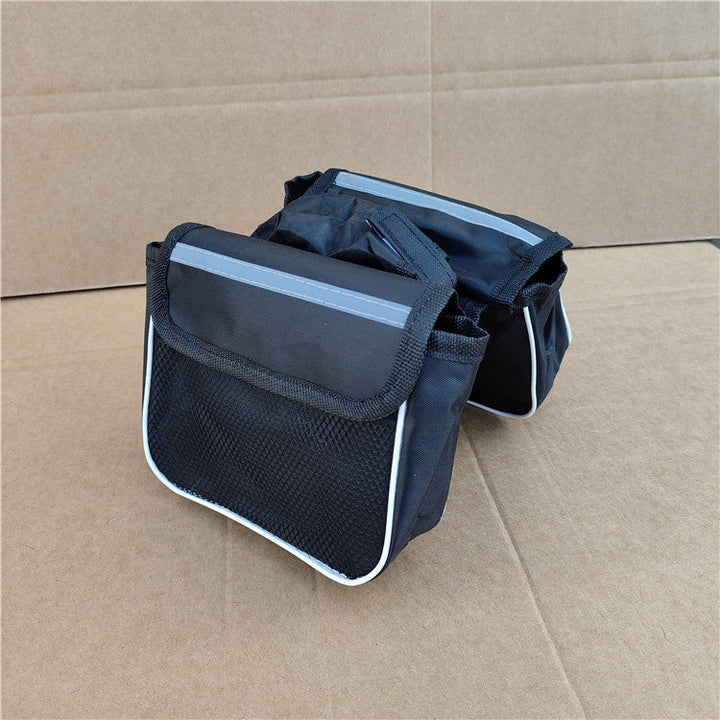 compact waterproof bicycle handlebar bag with reflective safety strip and quick release mount Stornfield