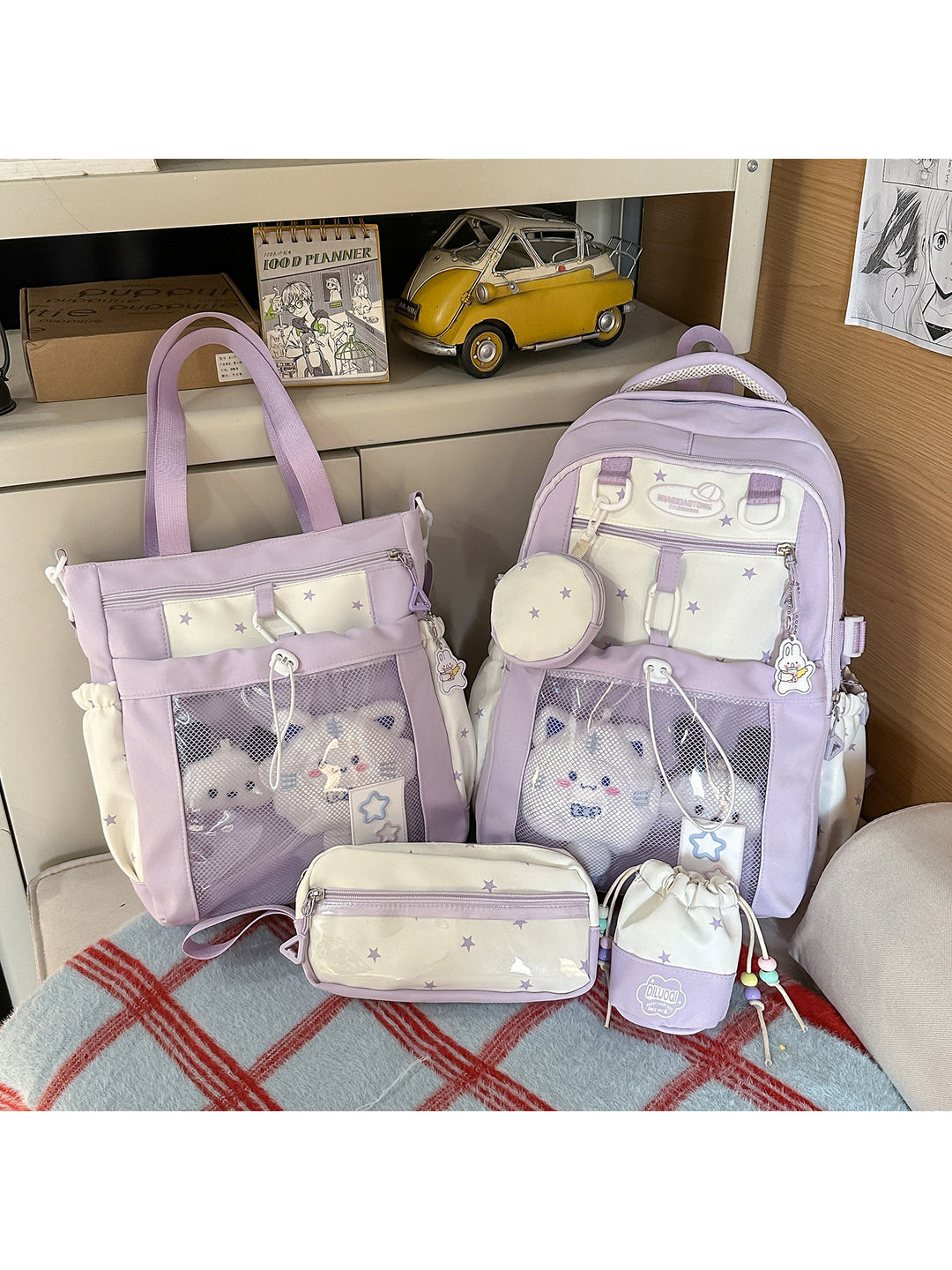 Plush School Backpack Set Stornfield