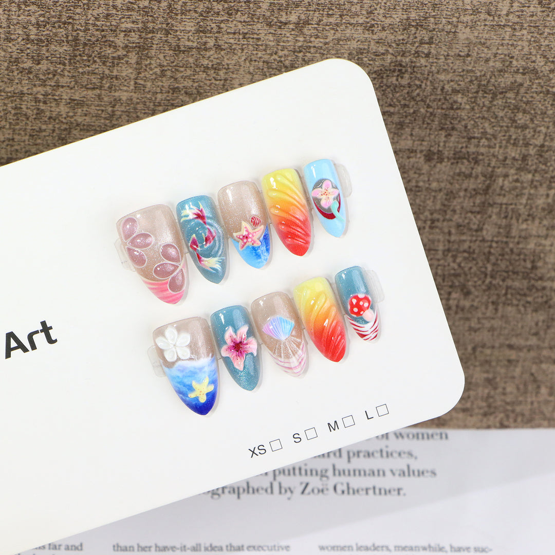 Artistic Coastal Nail Design Stornfield