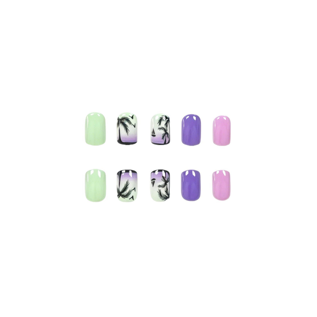 Summer-Themed Acrylic Nail Art Enhancements Stornfield