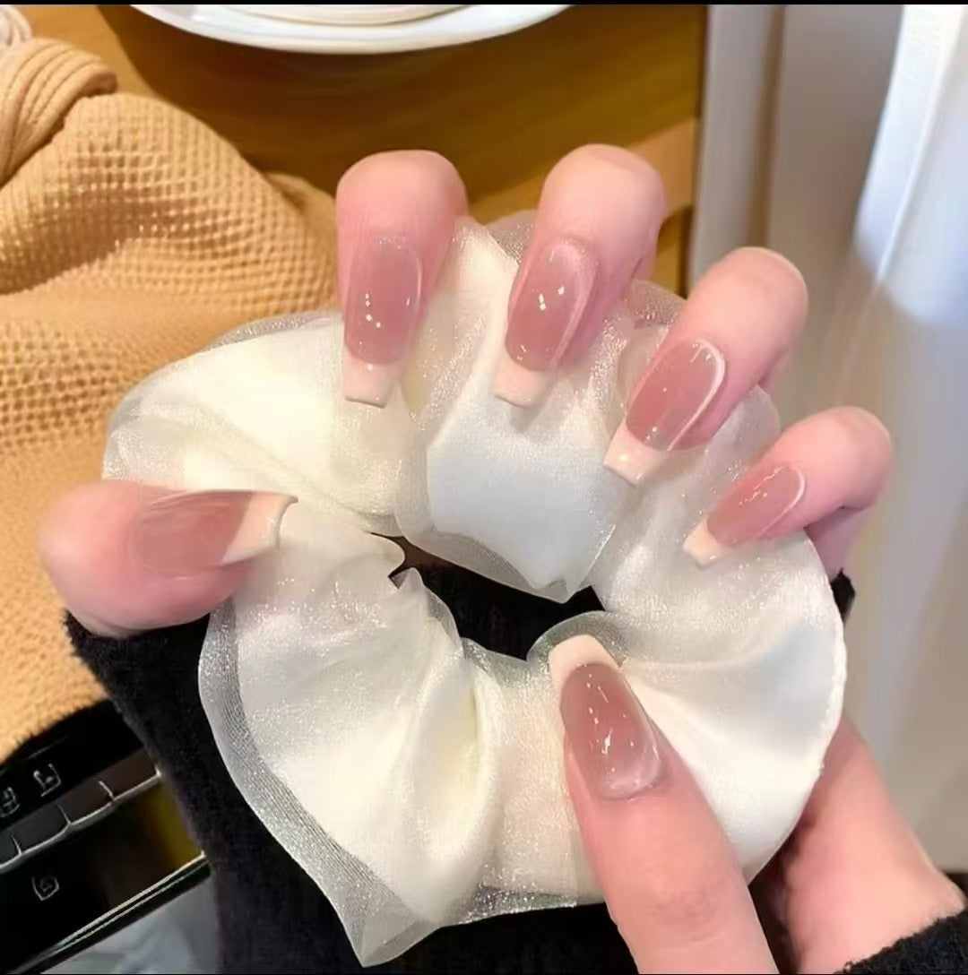 Artificial nails with elegant French tip design Stornfield