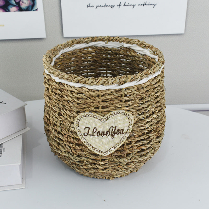 Handcrafted Natural Woven Storage Basket Stornfield
