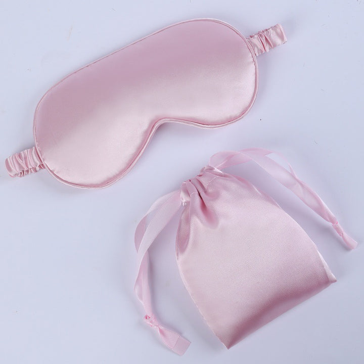 Women's nano silk sleep mask with padded eye area, adjustable elastic band, and storage pouch Stornfield