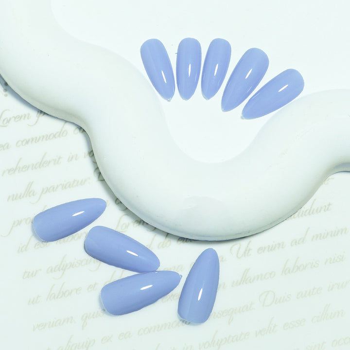 Premium Glossy Almond-Shaped Press-On Nail Set Stornfield