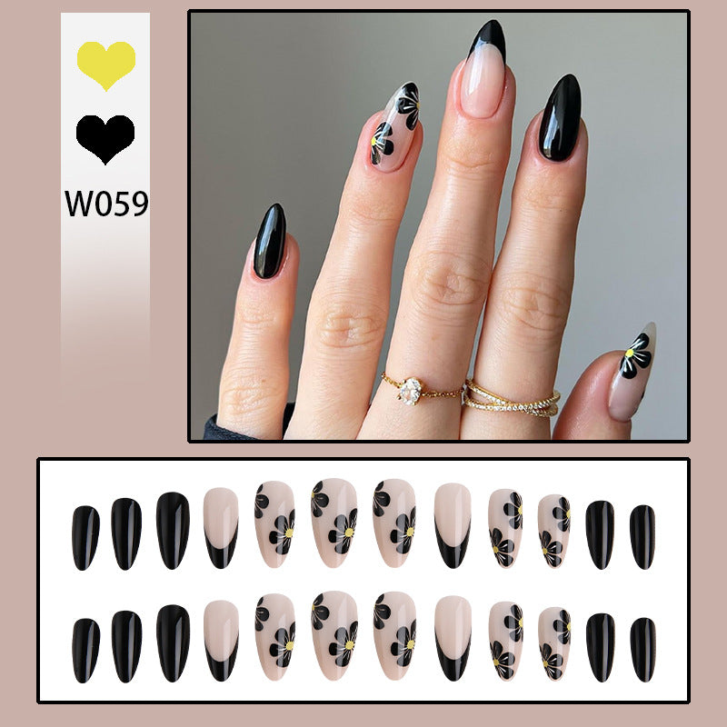 Elegant nail tips with floral accents Stornfield