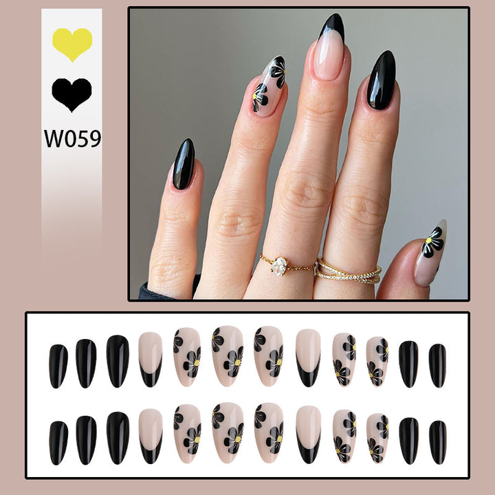Elegant nail tips with floral accents Stornfield