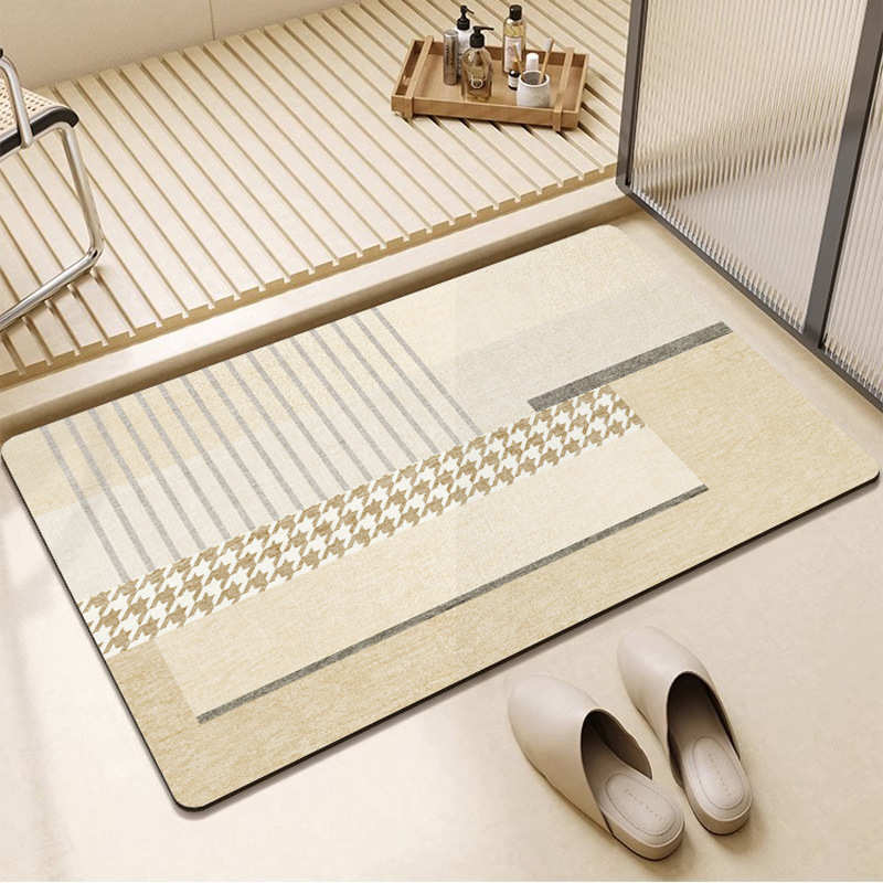 Abstract Patterned Non-Slip Bath Mat