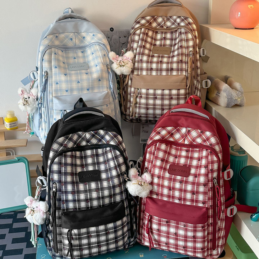 Multi-Functional Checkered Backpack Stornfield