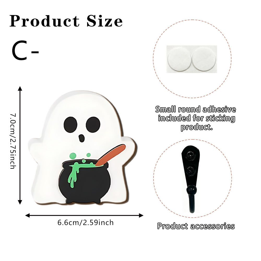 Creepy decorative figure with ghost and scythe Stornfield