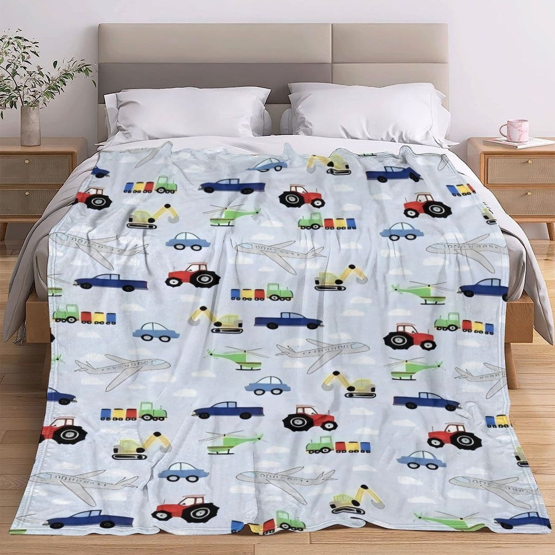 Cartoon-Themed Fleece Blanket