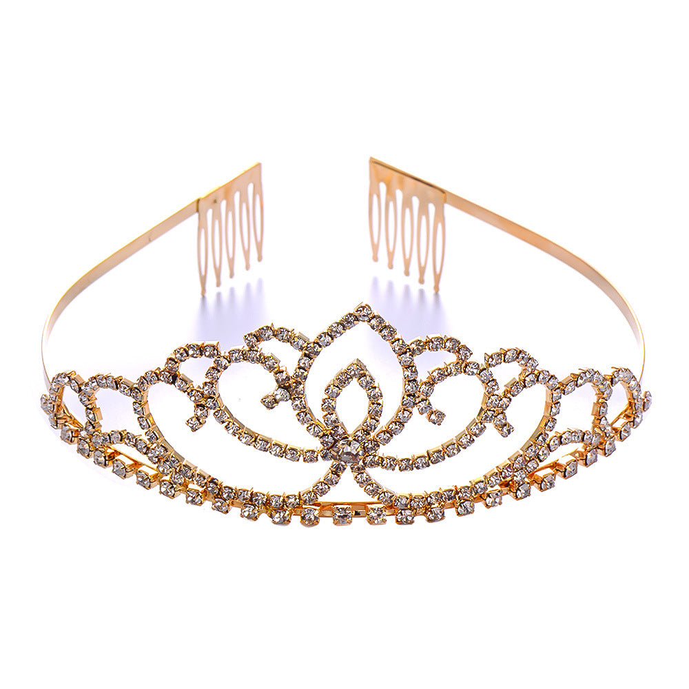 Ladies Elegant Rhinestone Tiara with Floral Design Stornfield