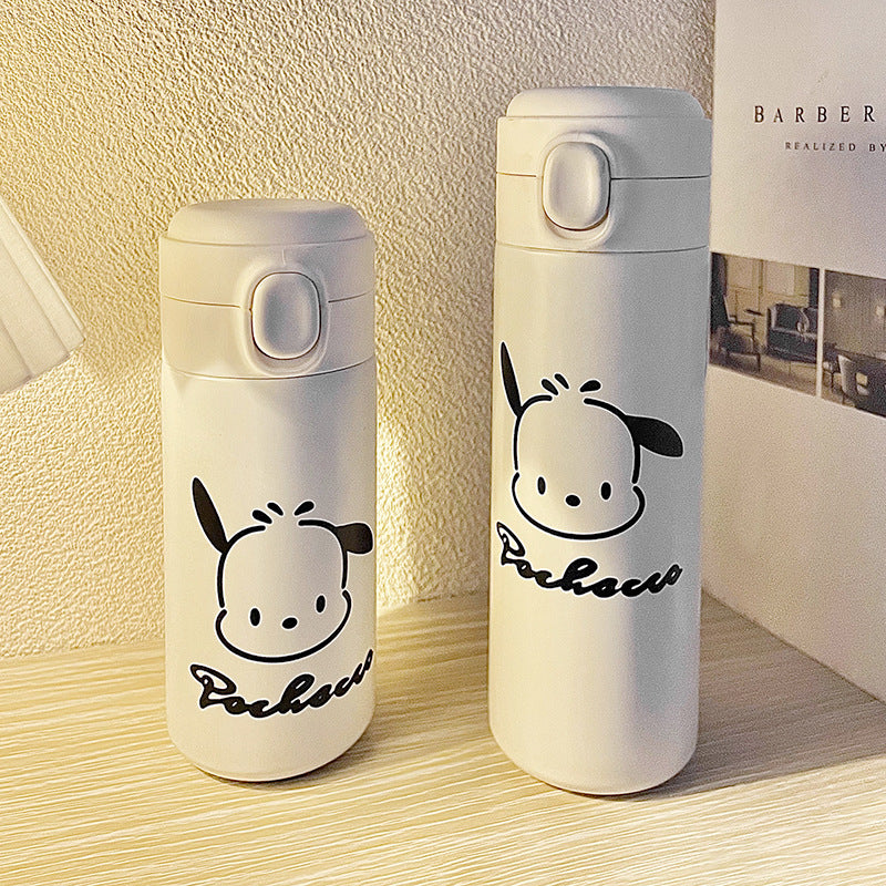 Women's Insulated Drinking Bottle with Secure Screw Cap and Elegant Flower Design Stornfield