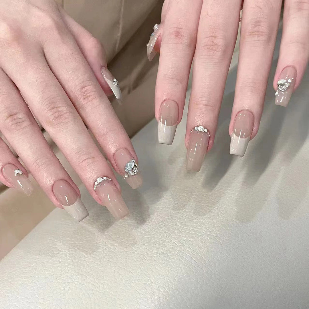 Premium Rhinestone-Decorated Press-On Nail Tips Stornfield