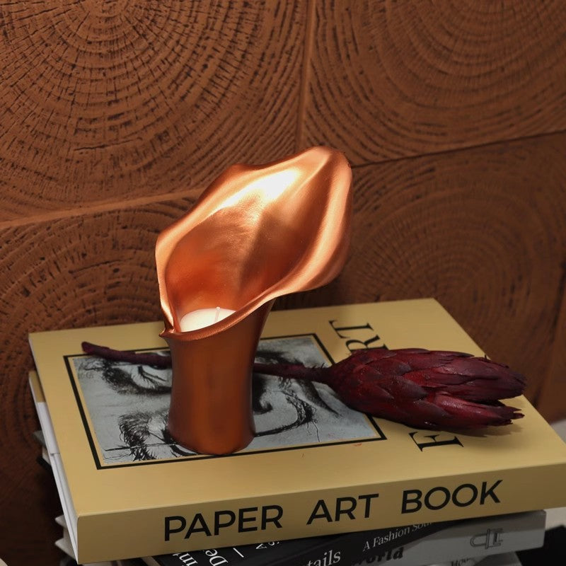 Artistic Copper Candle Holder