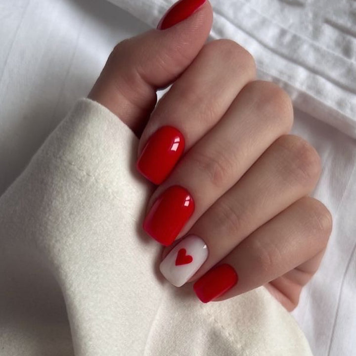 Heart-Embellished Premium Press-On Nail Set Stornfield