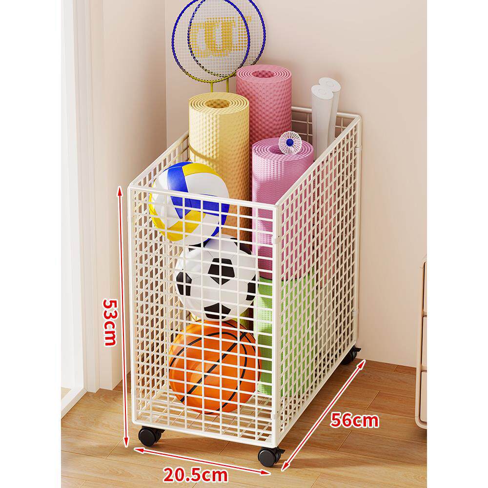 Rolling Vertical Sports Storage Cart for Balls and Yoga Mats