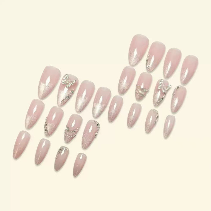 Artistic Stiletto Nail Extensions with Rhinestone Accents Stornfield