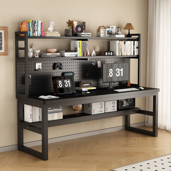 Multifunctional workspace with shelf Stornfield