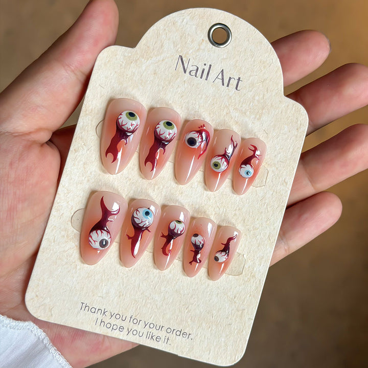Artistic Vibrant Design Press-On Nail Set Stornfield