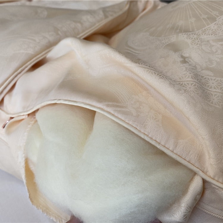 Luxury Jacquard Satin Duvet Cover Ensemble with Tufted Comforter Insert and Lace-Trim Pillow Shams