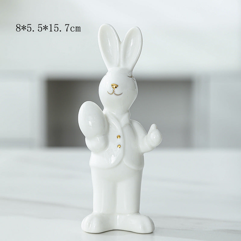 Ceramic Bunny Figurine Stornfeild
