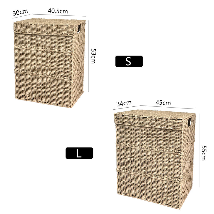 High-quality laundry basket with lid and handles Stornfield